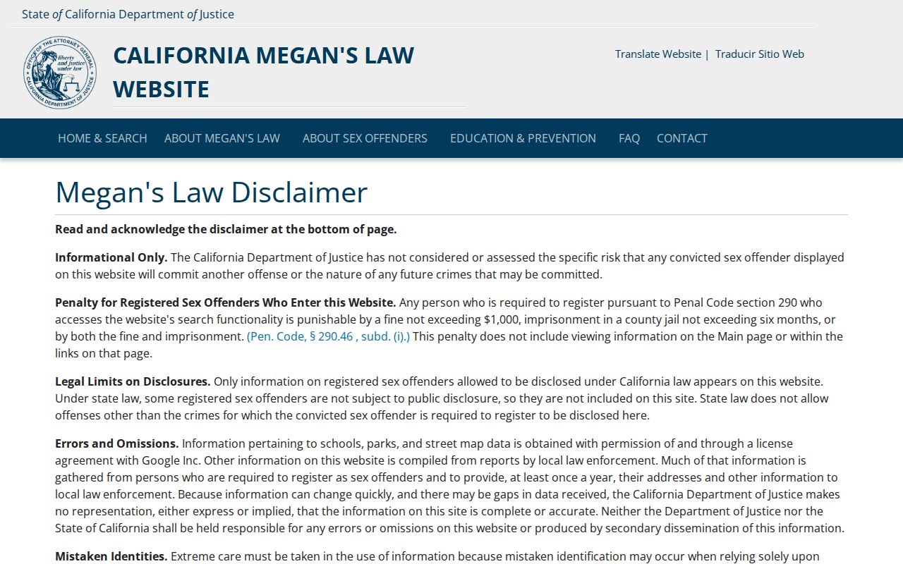 Lodi residents directory reference to California Megan’s Law search