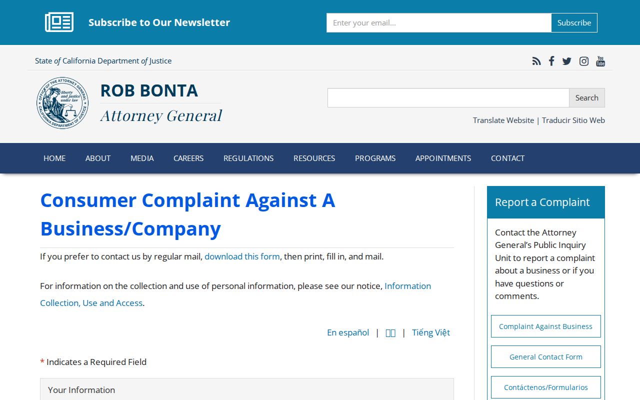 Lodi neighbors directory California consumer complaint channel