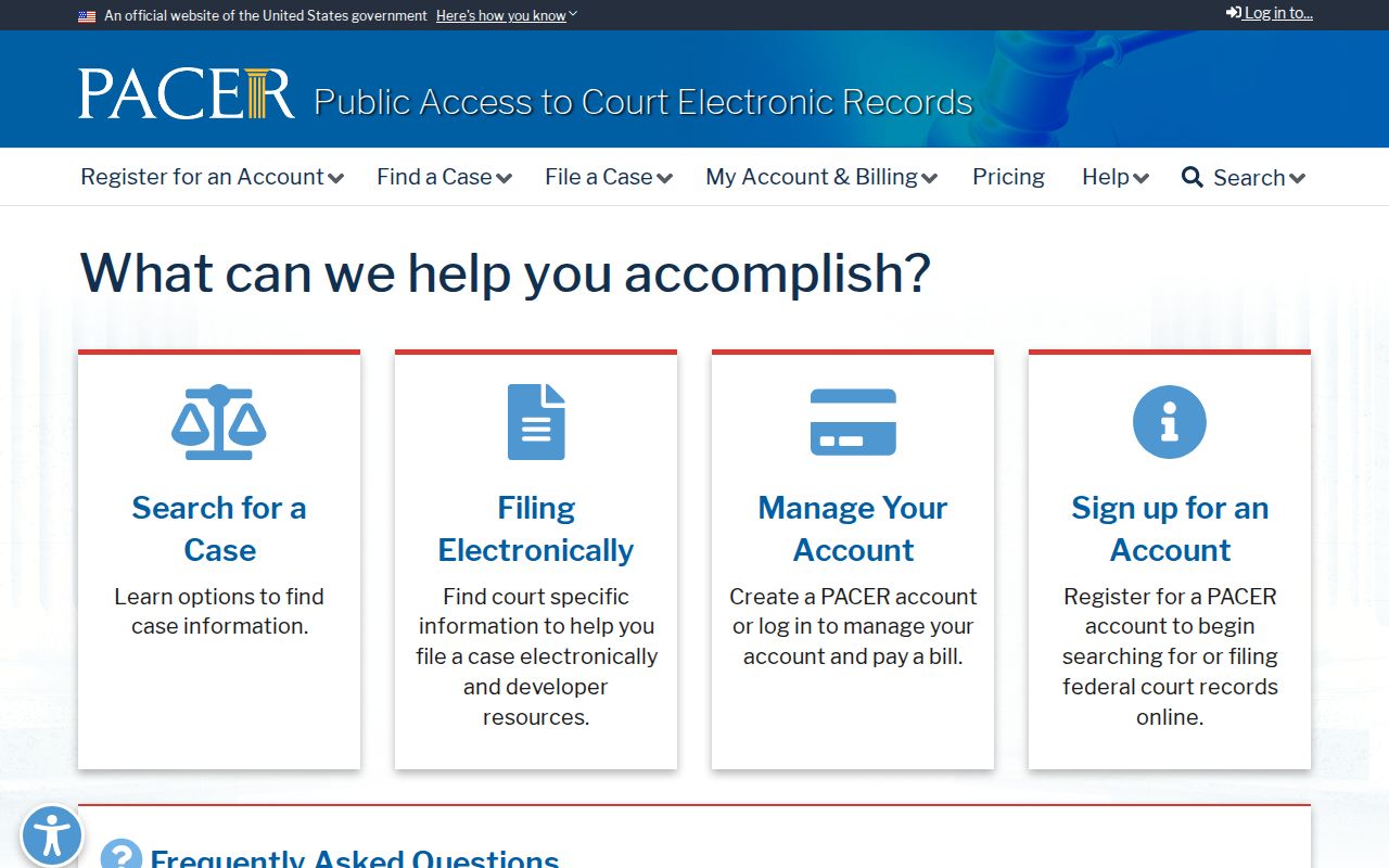 Lodi neighbors directory federal PACER case search